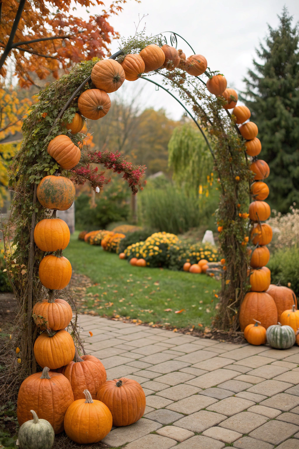 Living Pumpkin Arch DIY Ingredients