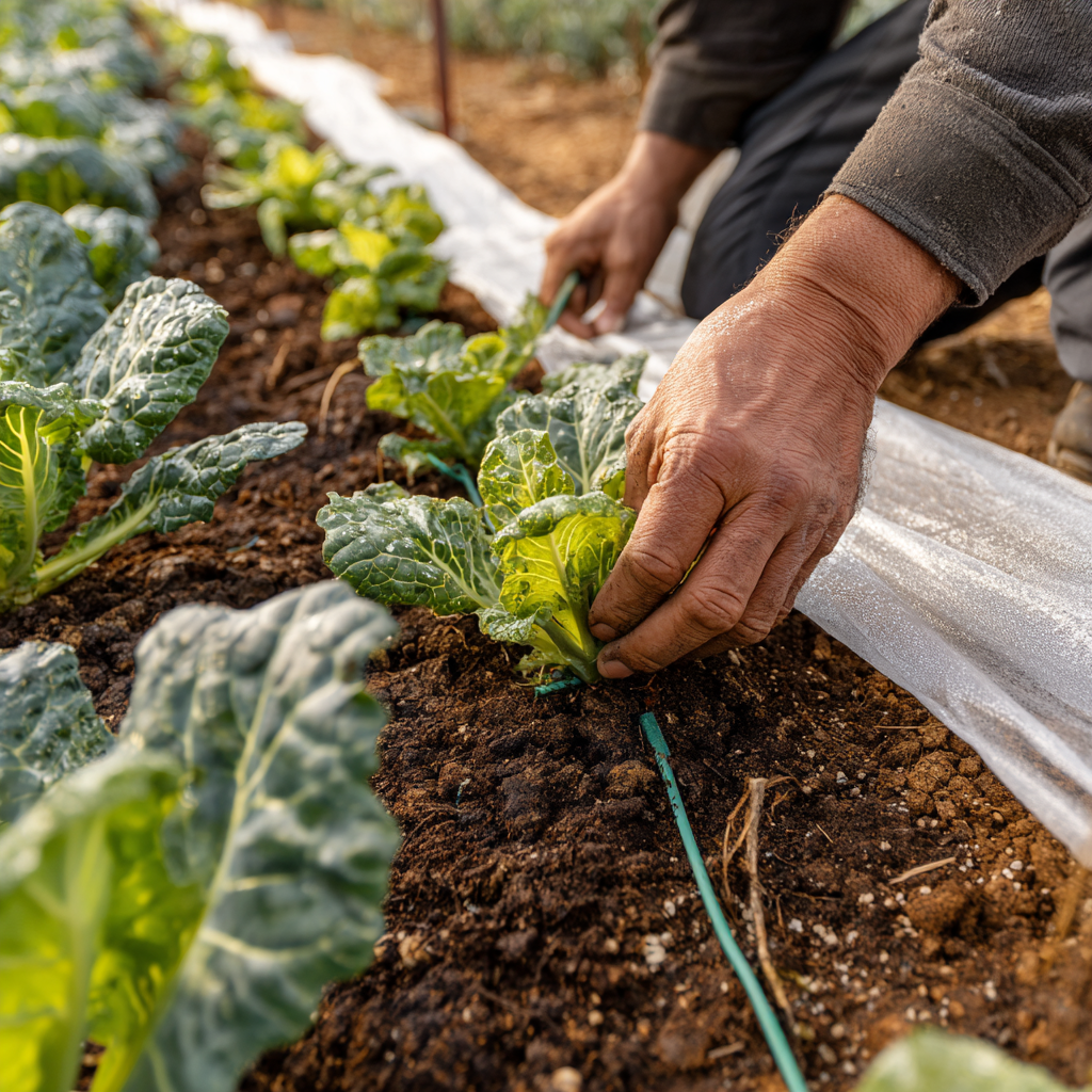 Applying a frost cloth and drip system — winter garden trends 2025