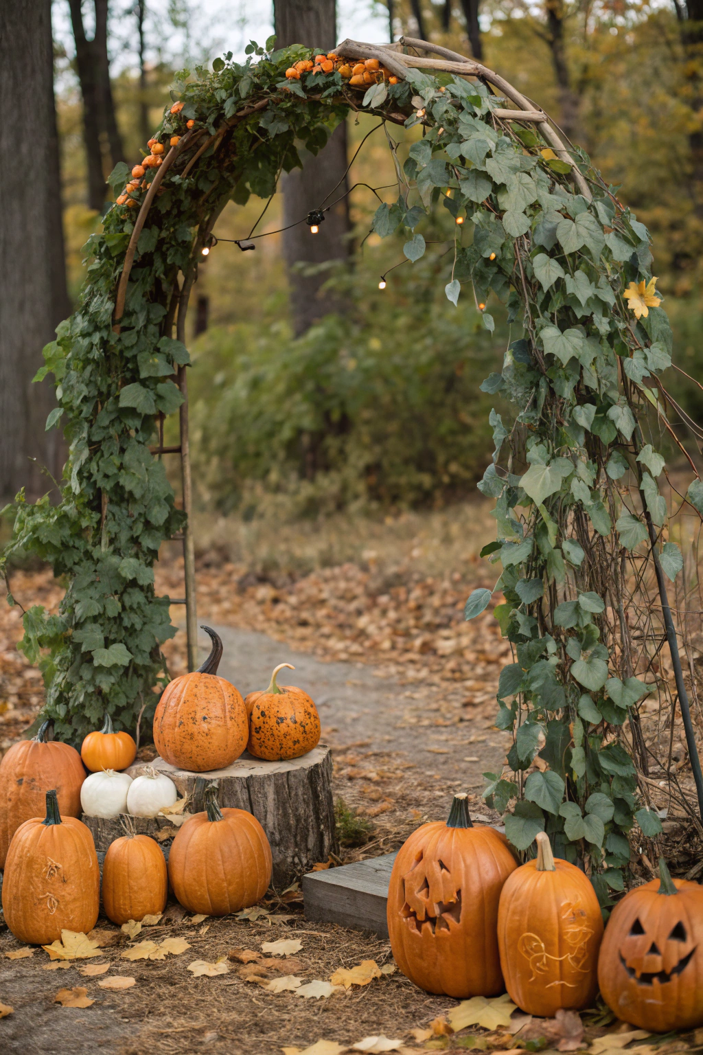 Materials for Living Pumpkin Arch DIY