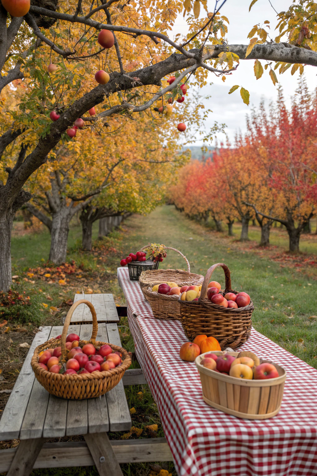 october, apple, orchard, picnic, table — step-by-step tutorial and detailed guide