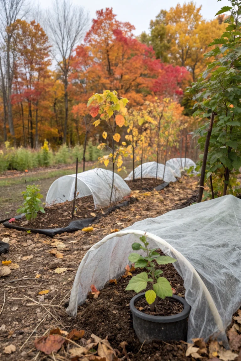 Protecting Young Plants with October Mulch Covers