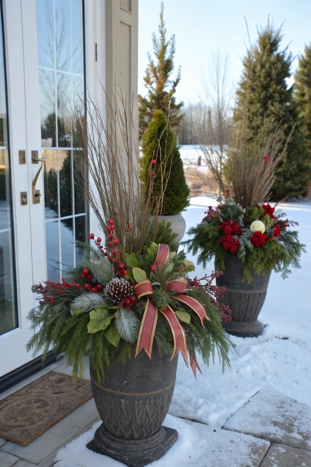 10 Brilliant Front-Door Winter Planter Trios That Impress Instantly
