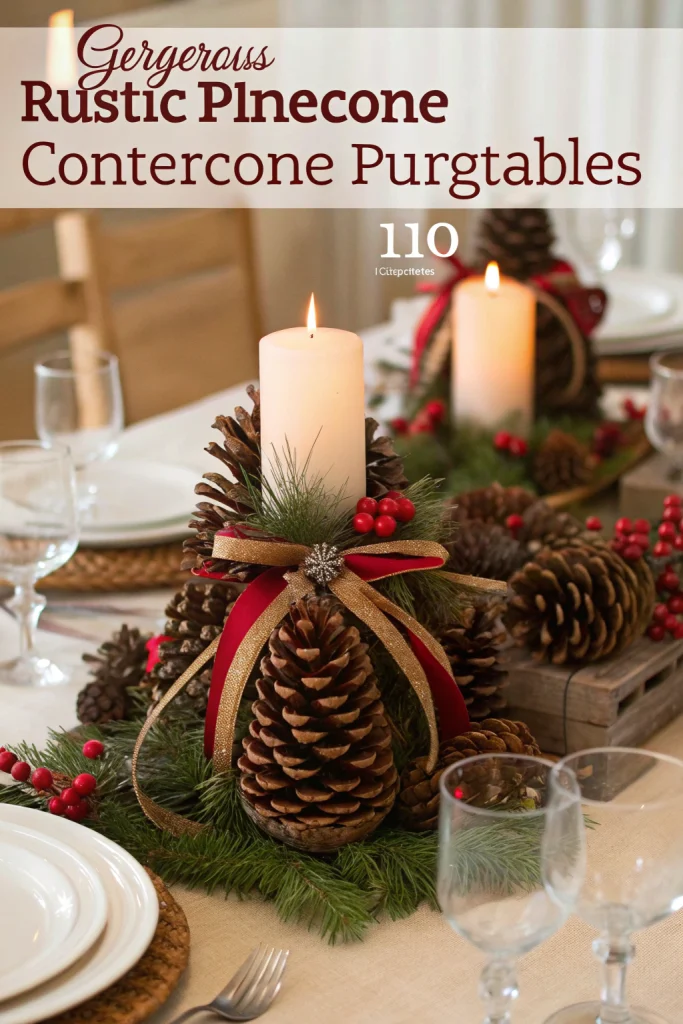 10 Gorgeous Rustic Pinecone Centerpiece Ideas for Holiday Tables