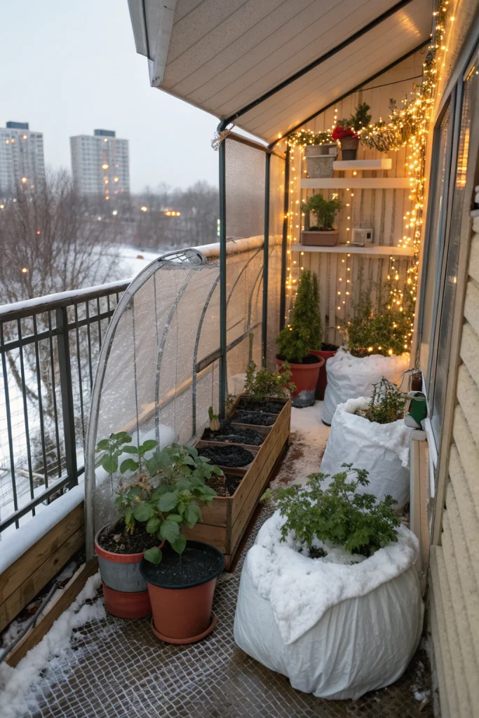 Winter Balcony Garden Protection Tips