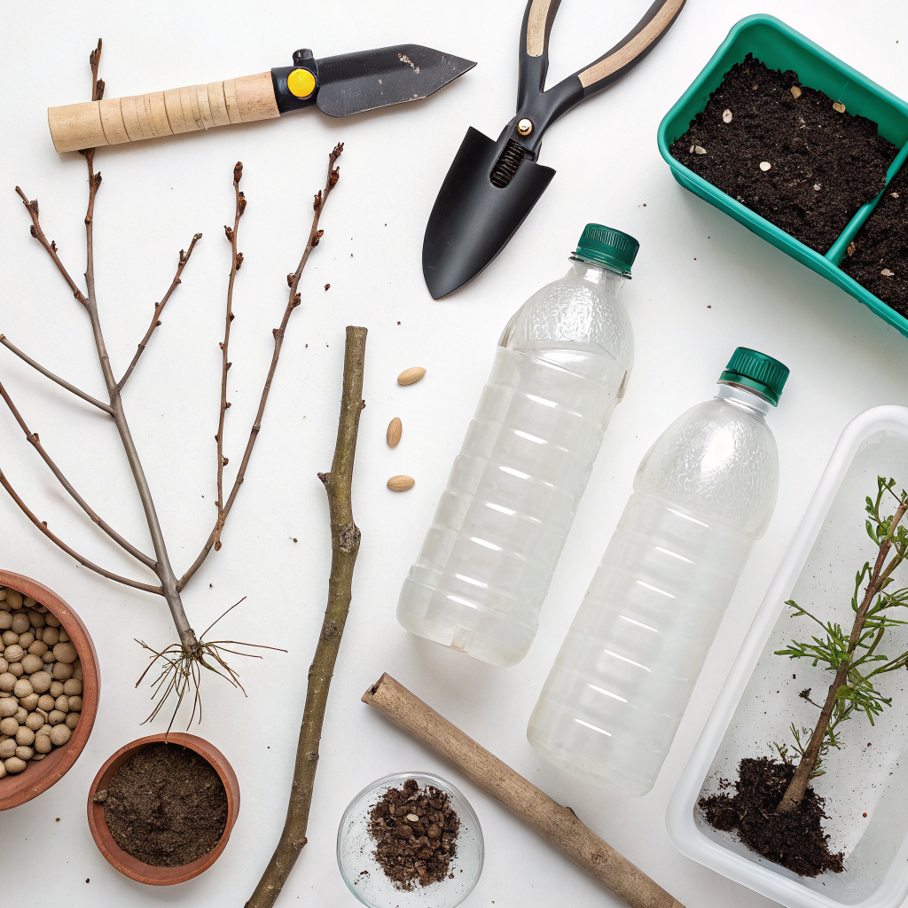 reuse plastic bottles garden