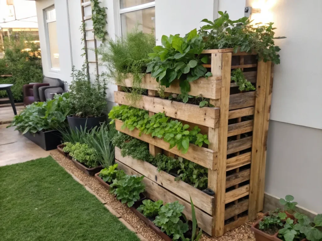 DIY Vertical Pallet Garden for Small Spaces