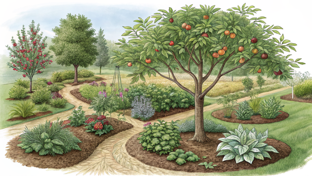 Permaculture Guild Planting Around Your Fruit Trees for Polyculture Success