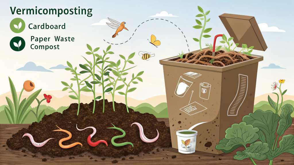 Using Vermicomposting to Recycle Cardboard and Paper Waste