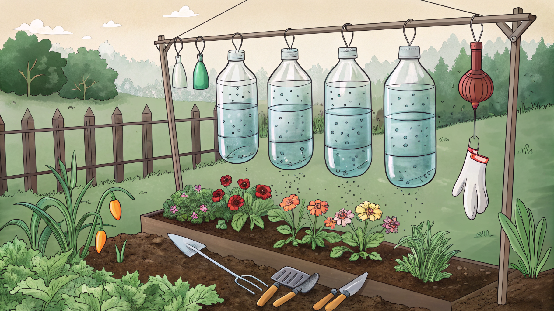 DIY Drip Irrigation from Repurposed Plastic Bottles