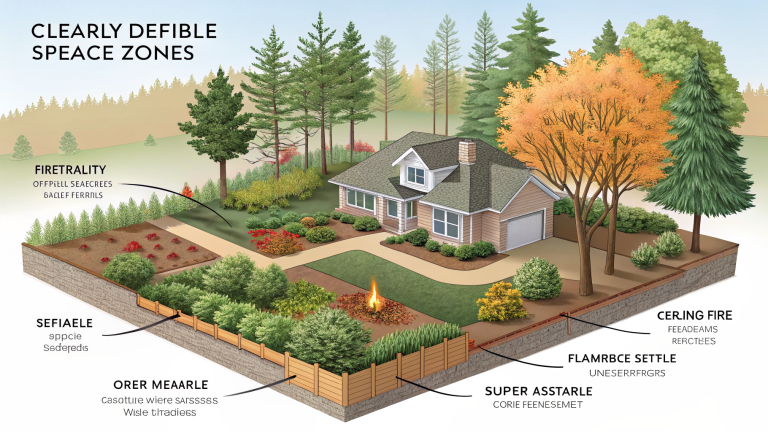 Designing a Firewise Landscape with Defensible Space Zones