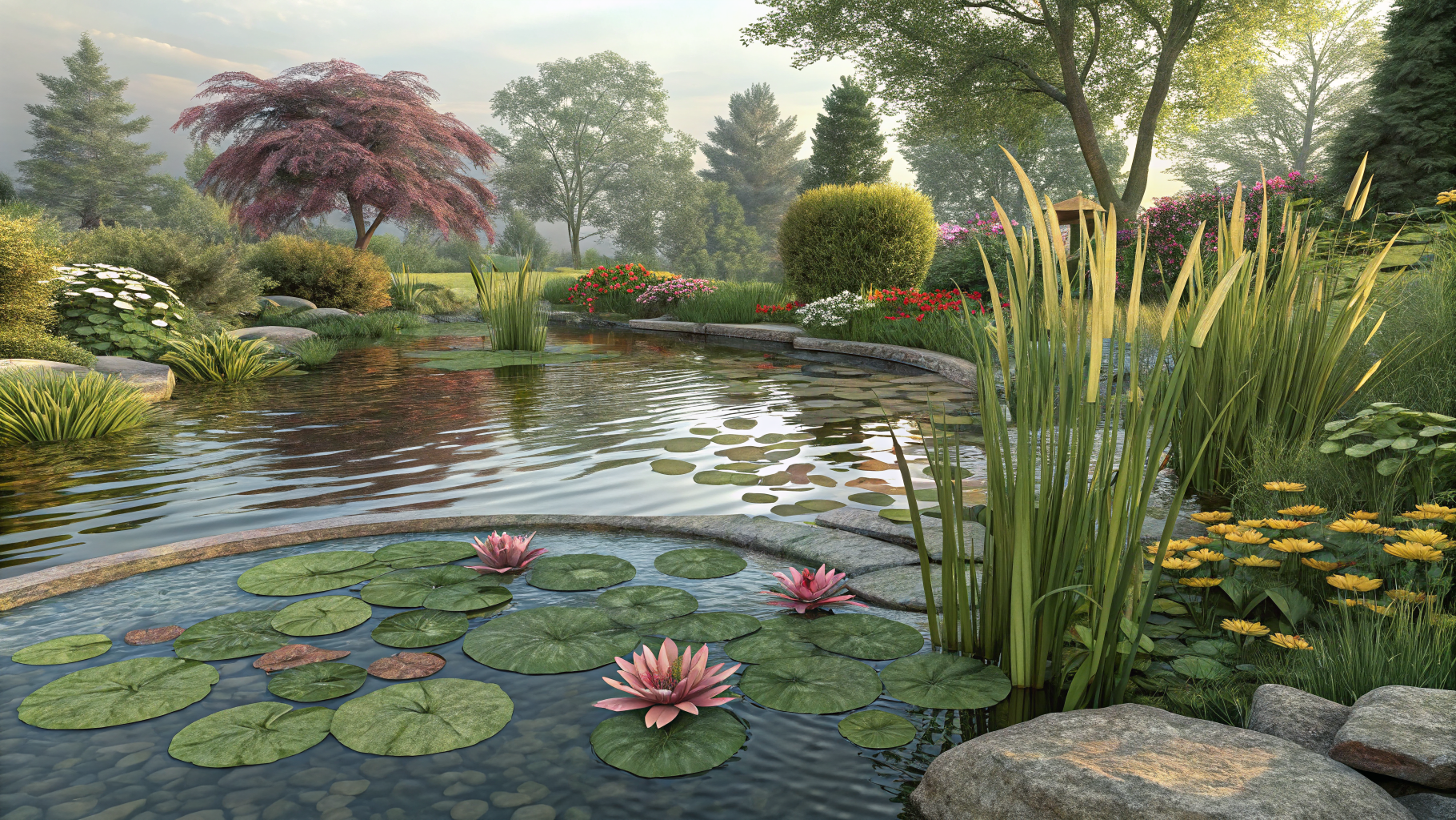 Using Aquatic Plants to Naturally Filter a Garden Pond