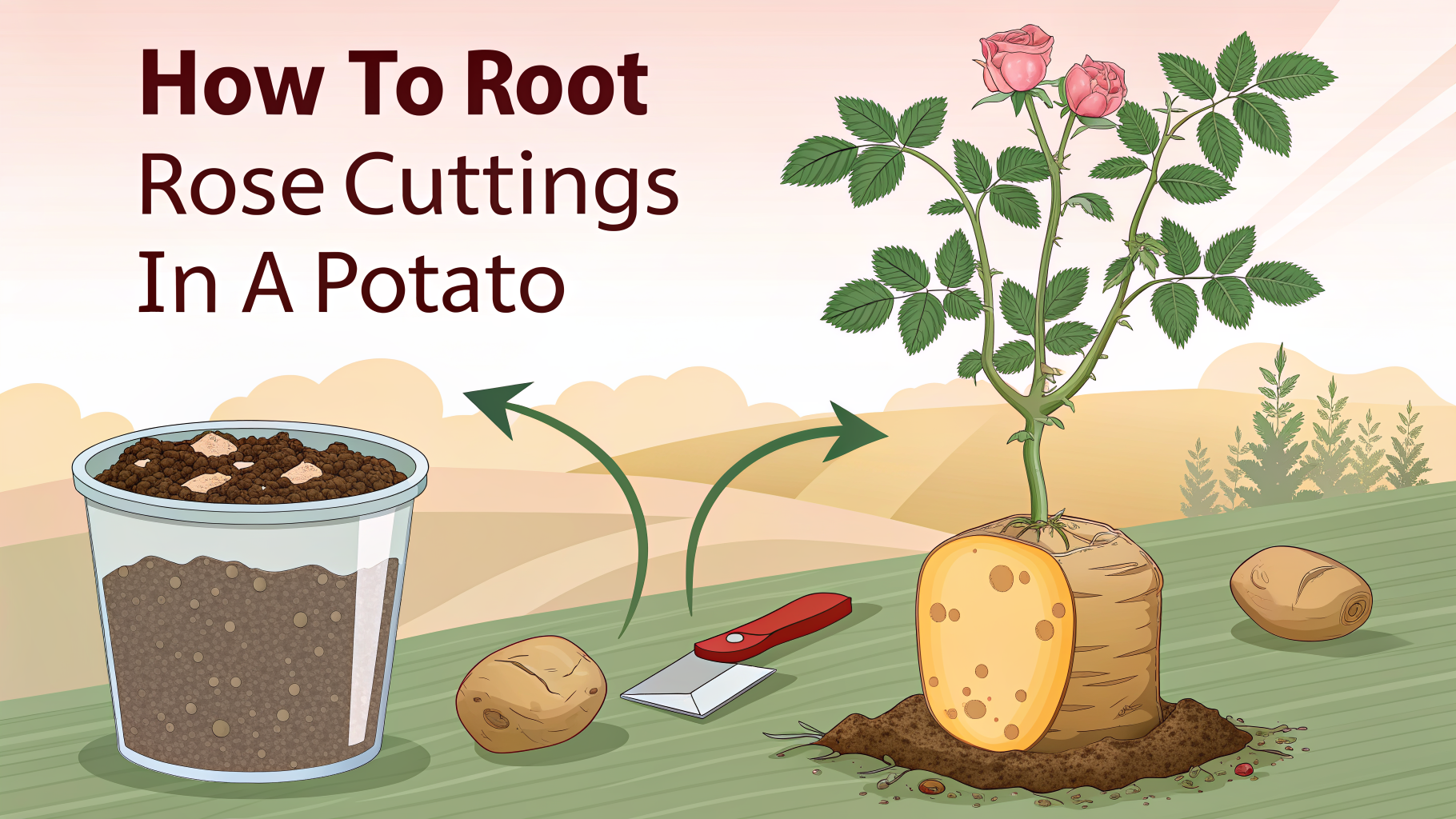 How to Root Rose Cuttings in a Potato for Easy Propagation