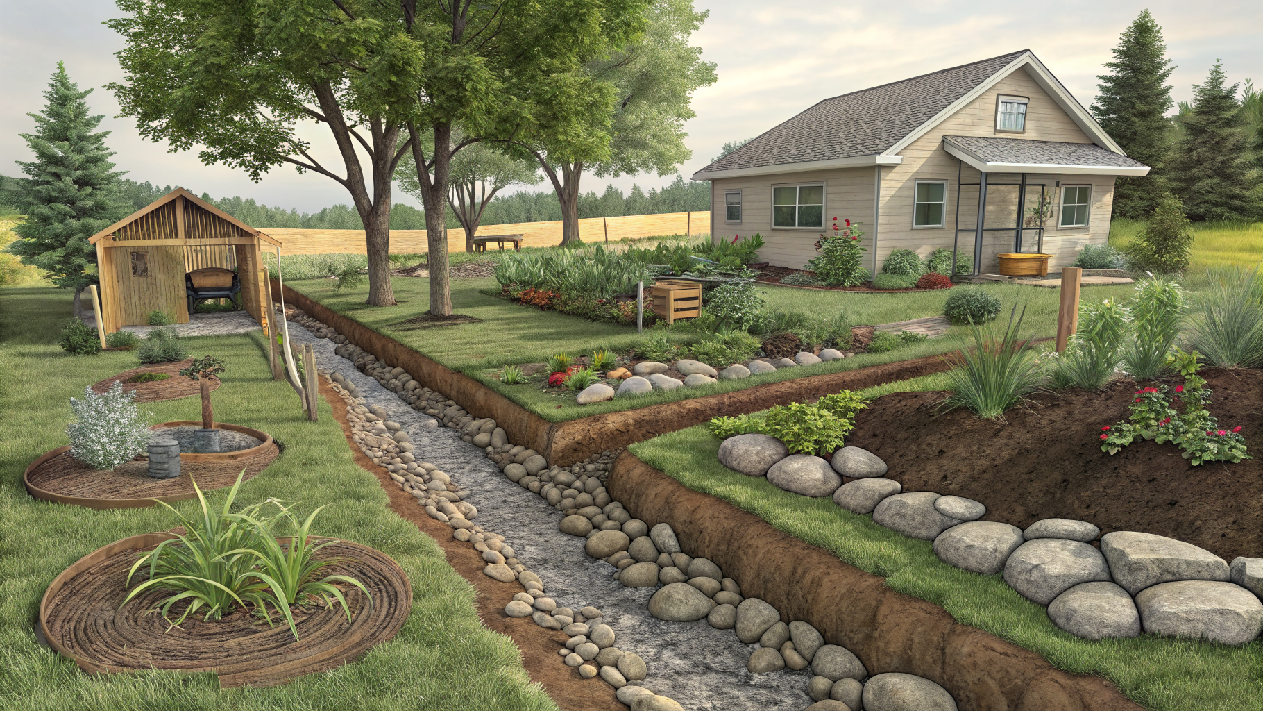 Building a Permaculture Swale to Capture Rainwater in Your Yard