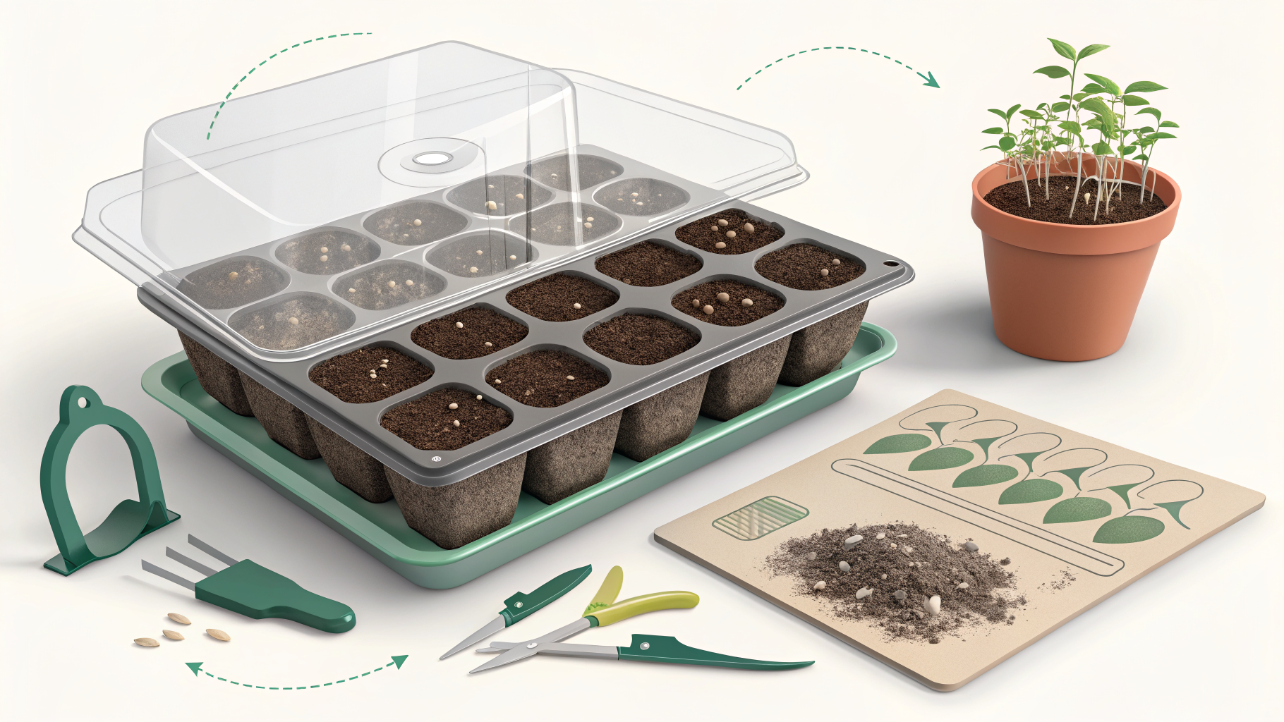 DIY Self-Watering Seedling Tray from a Plastic Clamshell Container