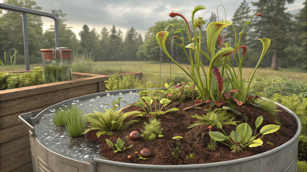 Creating a Raised Bog Garden for Carnivorous Plants in a Stock Tank