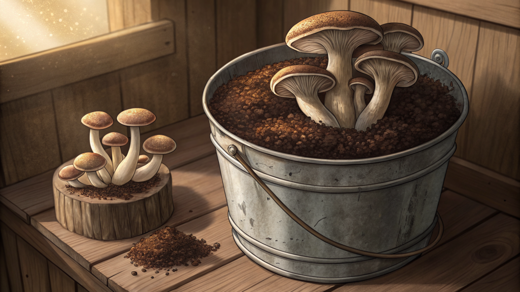 Grow Oyster Mushrooms in a Bucket with Used Coffee Grounds