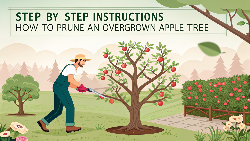 How to Prune an Overgrown Apple Tree into a Central Leader Form