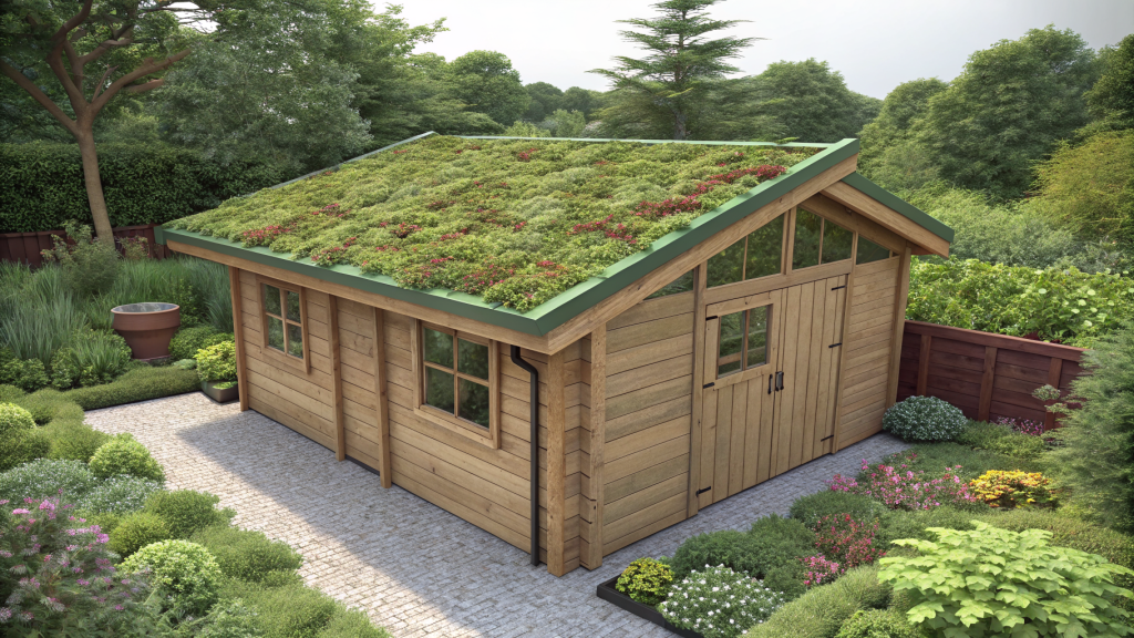 Plant a Green Roof on a Shed with Sedum Mats for Insulation and Stormwater