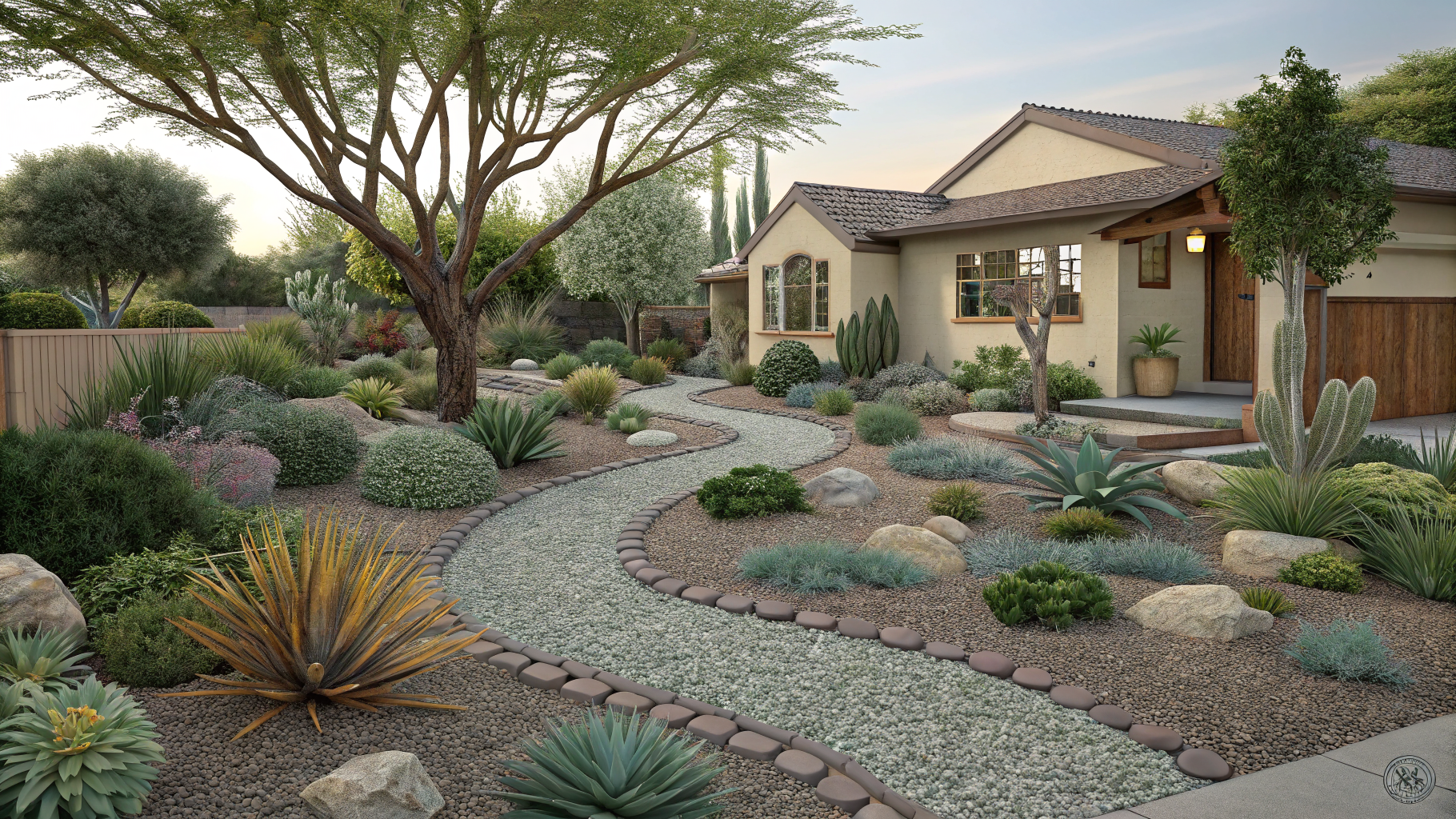 Designing a Xeriscape Front Yard with Drought-Tolerant Perennials and Gravel Mulch