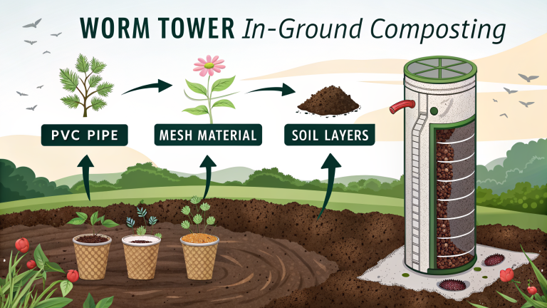 How to Make a Worm Tower for In-Ground Composting