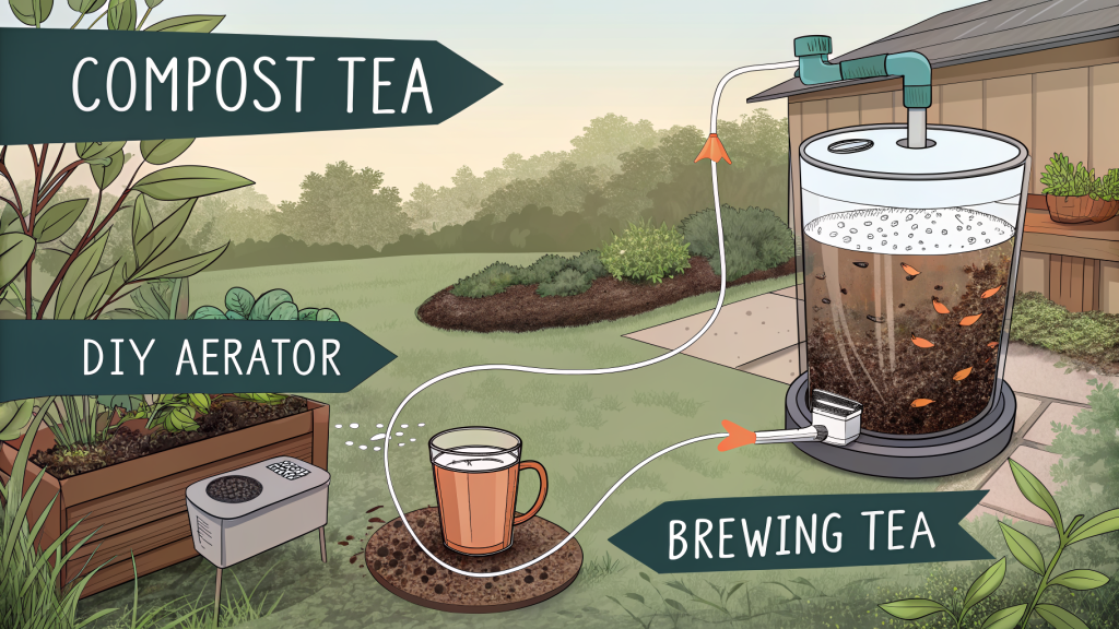 How to Brew Compost Tea with a DIY Aerator from a Fish Tank Pump