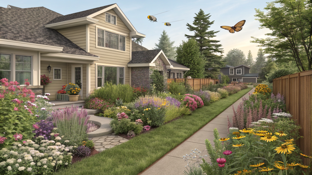 Designing a Pollinator Corridor with Native Hedgerows in a Suburban Yard