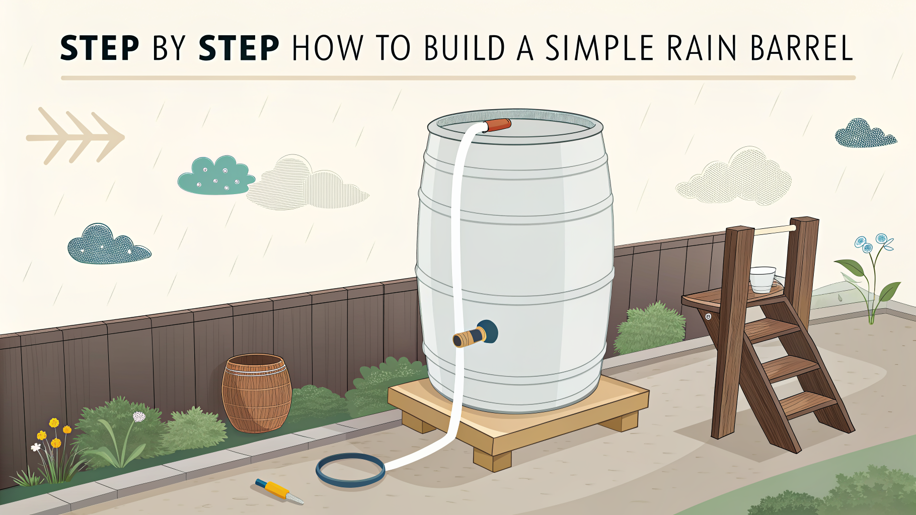 How to Build a Simple Rain Barrel from a Food-Grade Plastic Drum