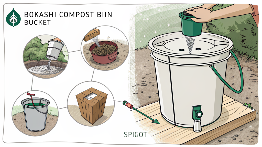 How to Make a Bokashi Compost Bin from a Bucket with a Spigot