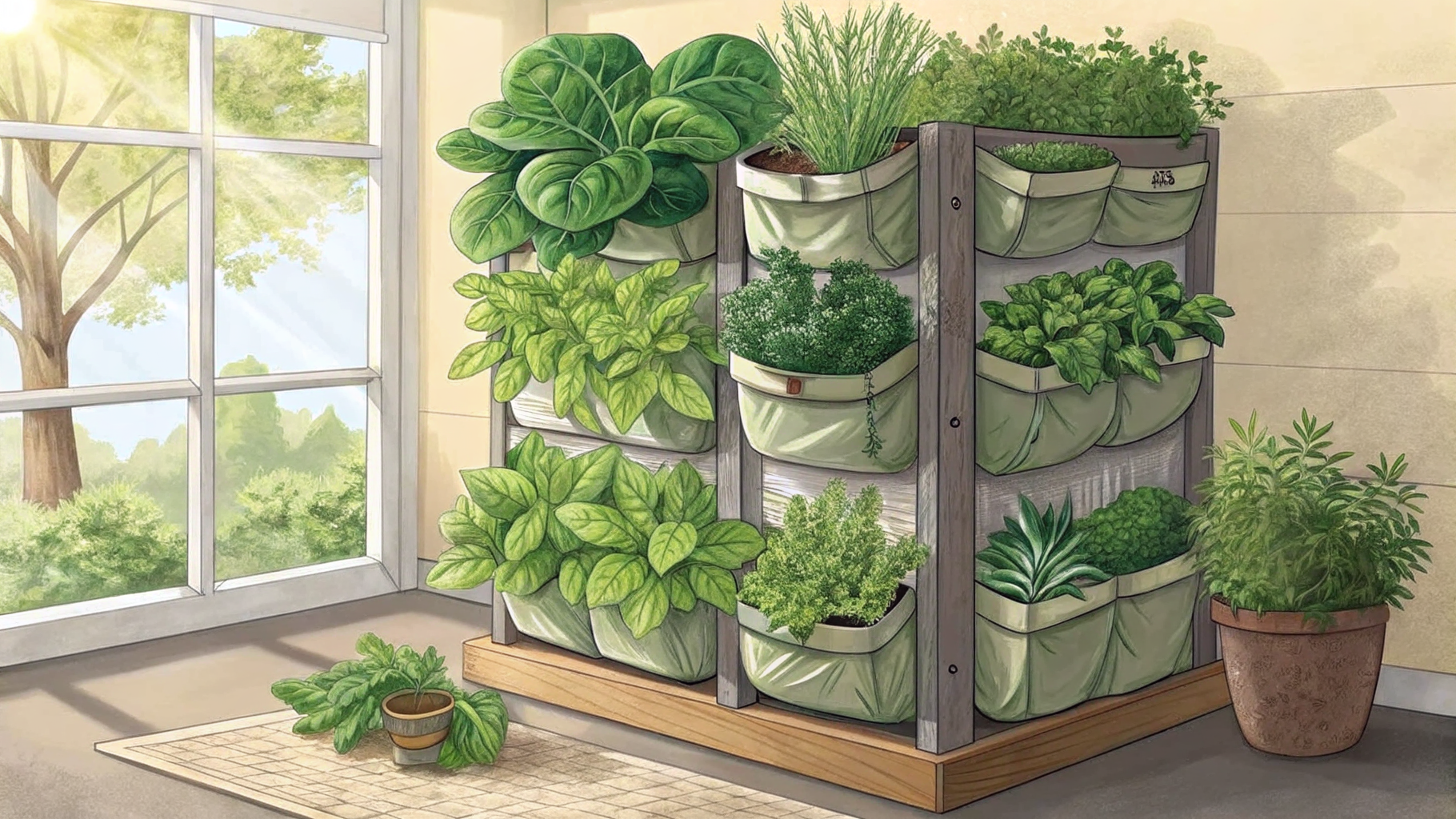 How to Grow a Vertical Salad Garden on a Pallet with Pocket Liner